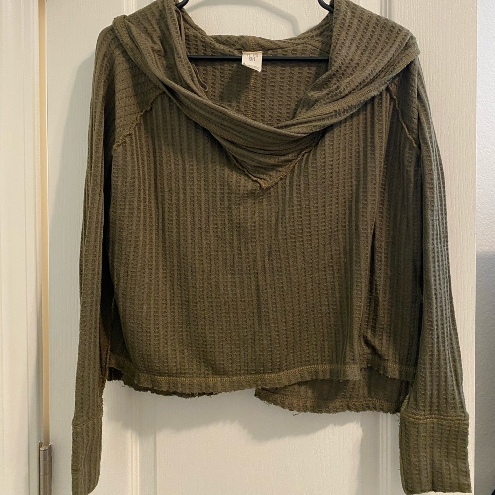 Free People Olive Colored Sweater